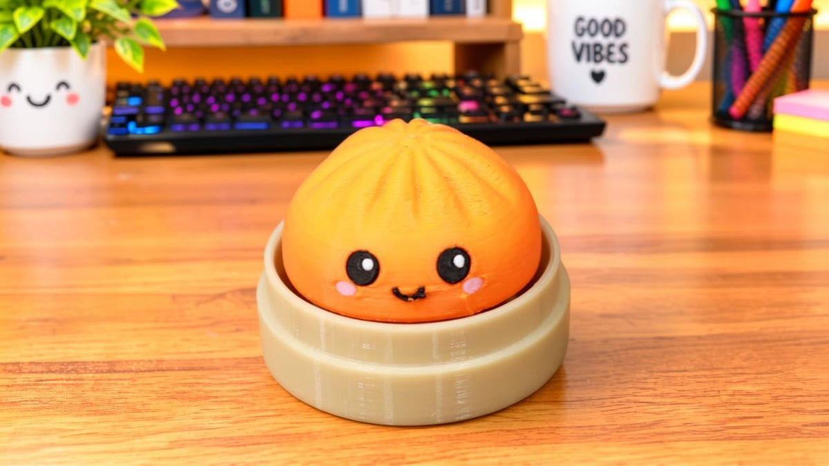 Cute Dumpling Fidget Clicker Keychain
