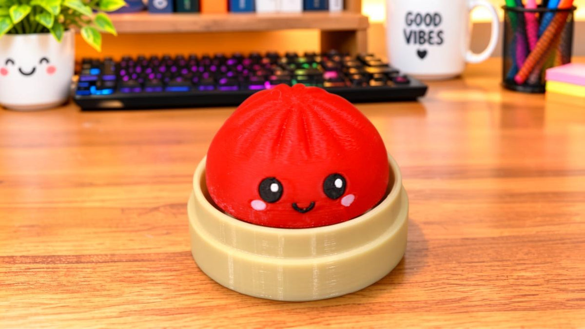 Cute Dumpling Fidget Clicker Keychain
