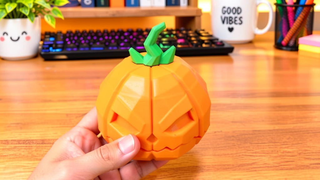 3D Printed Twisting Pumpkin Fidget Toy