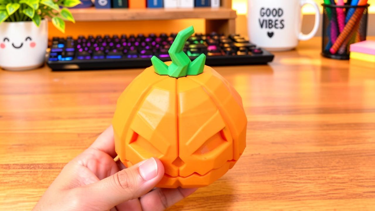 3D Printed Twisting Pumpkin Fidget Toy