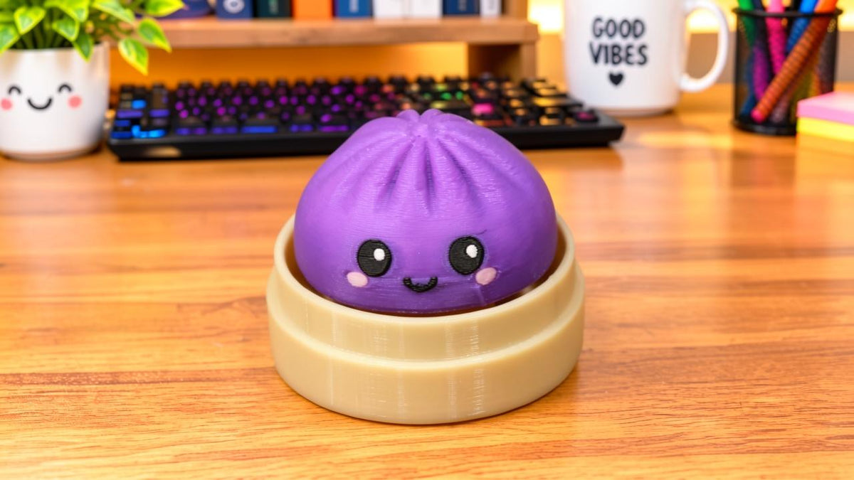 Cute Dumpling Fidget Clicker Keychain