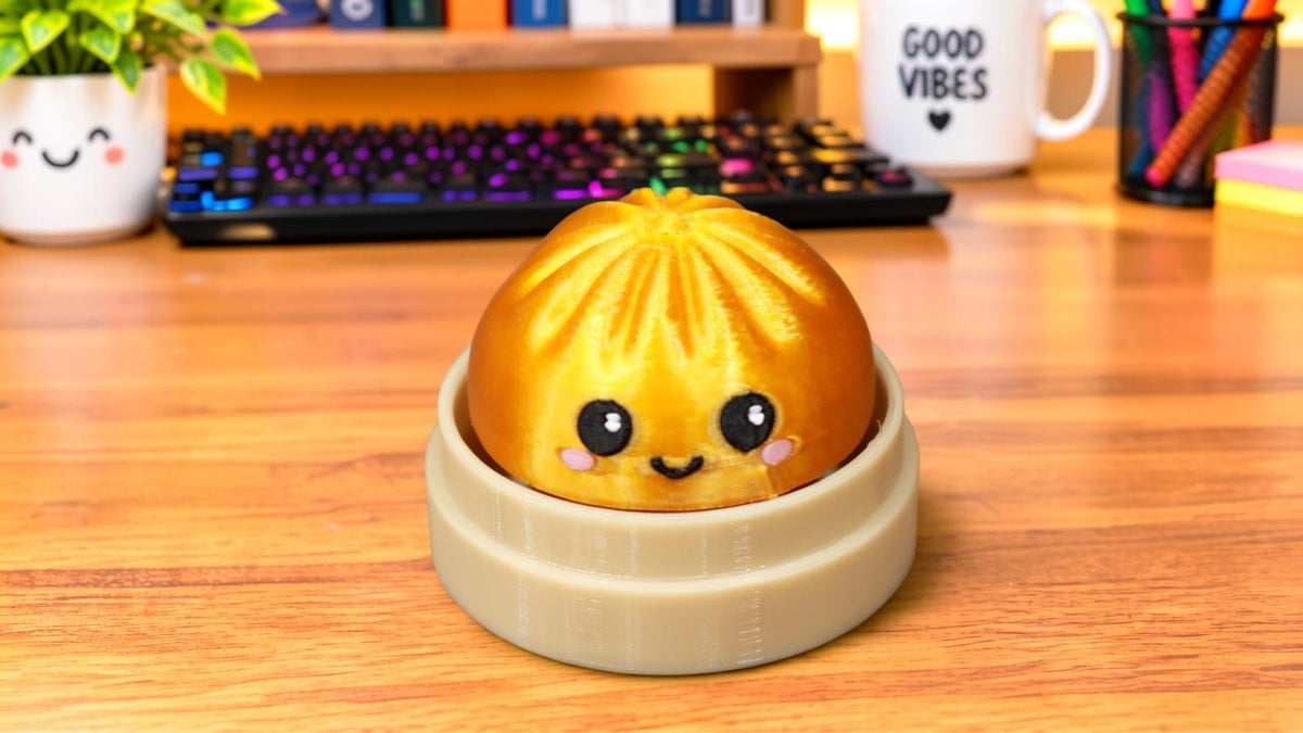 Cute Dumpling Fidget Clicker Keychain