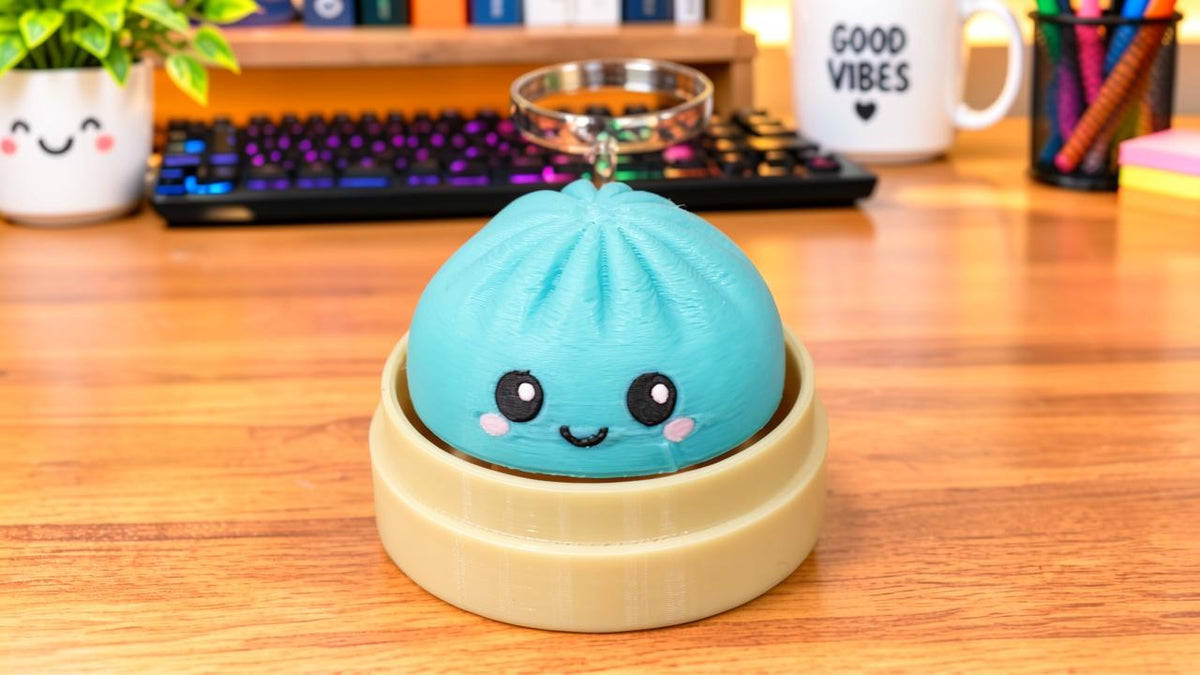 Cute Dumpling Fidget Clicker Keychain