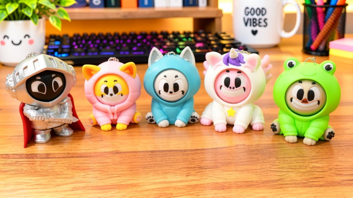 Flipping Face Buddies Keychain Fidget Toy