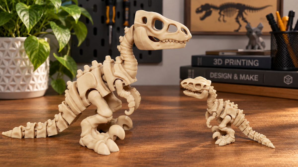 Articulated Velociraptor Figurine