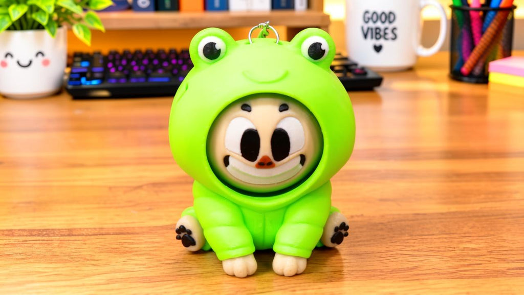 Flipping Face Buddies Keychain Fidget Toy