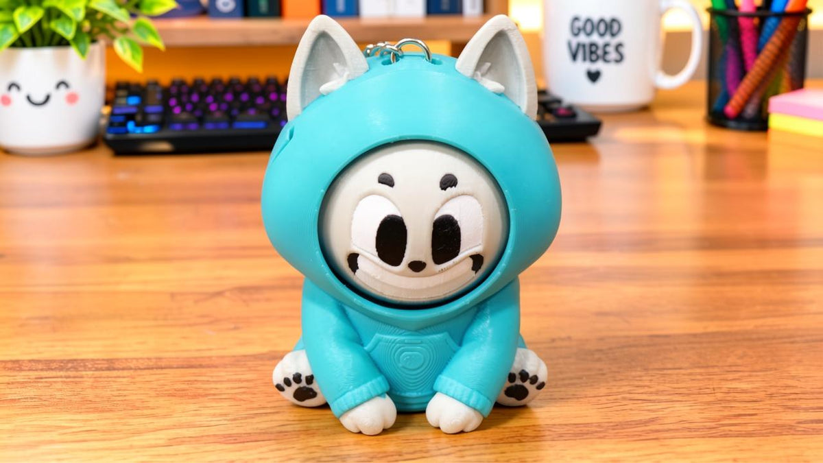 Flipping Face Buddies Keychain Fidget Toy