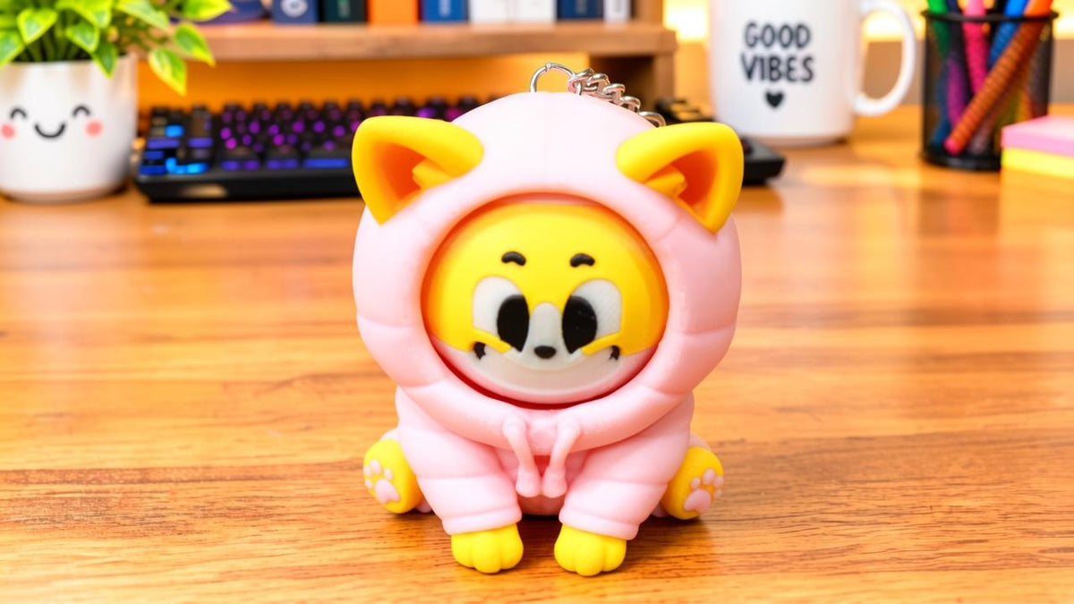 Flipping Face Buddies Keychain Fidget Toy