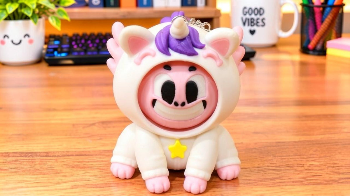 Flipping Face Buddies Keychain Fidget Toy