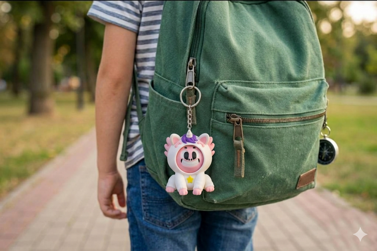 Flipping Face Buddies Keychain Fidget Toy