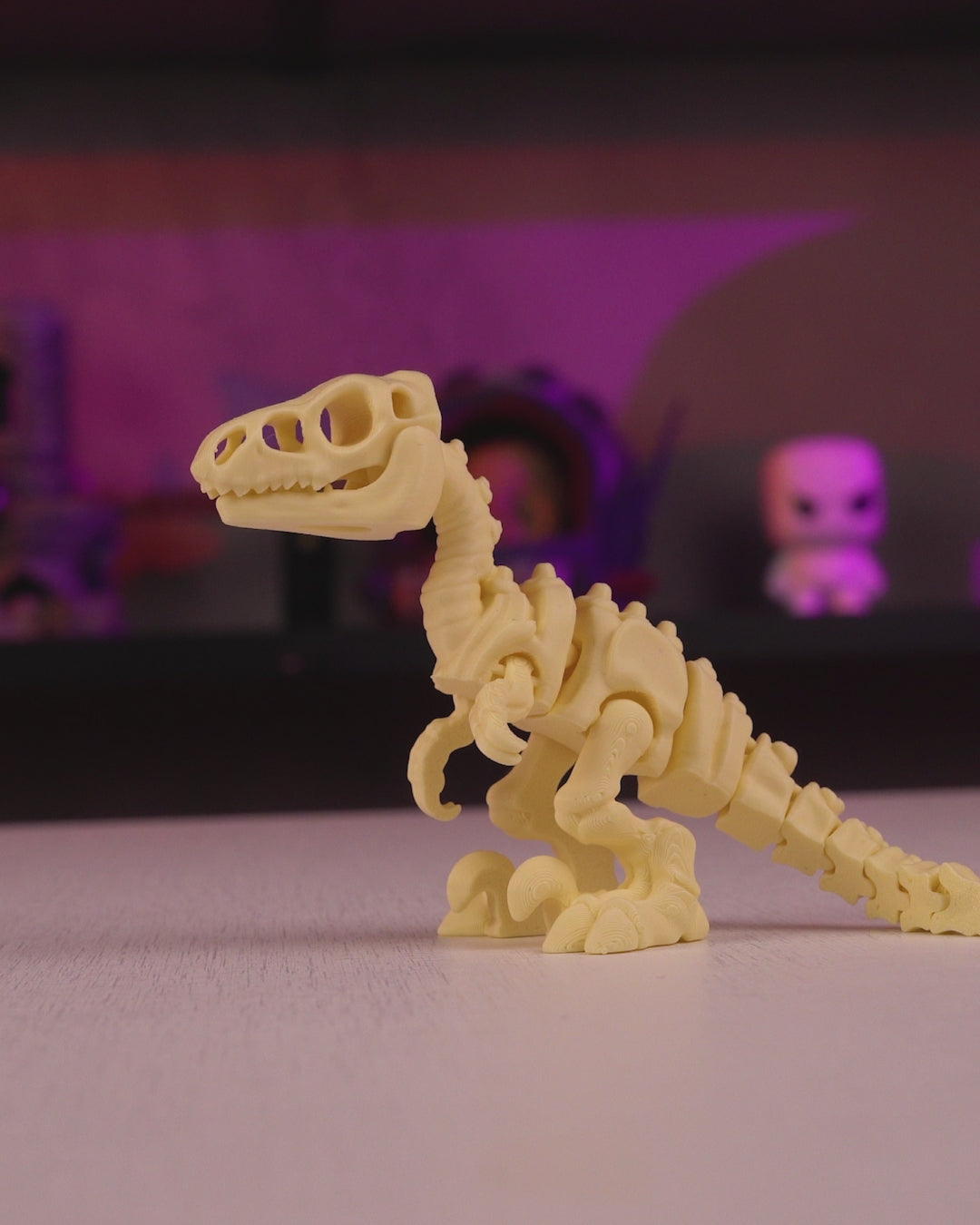 Articulated Velociraptor Figurine