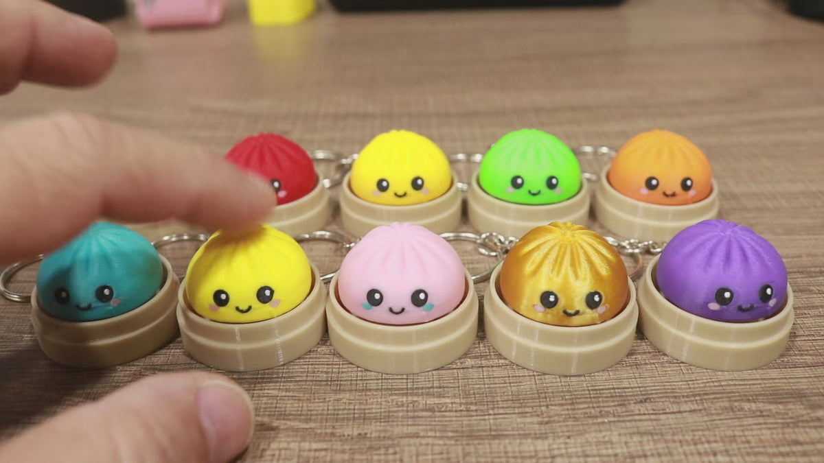 Cute Dumpling Fidget Clicker Keychain