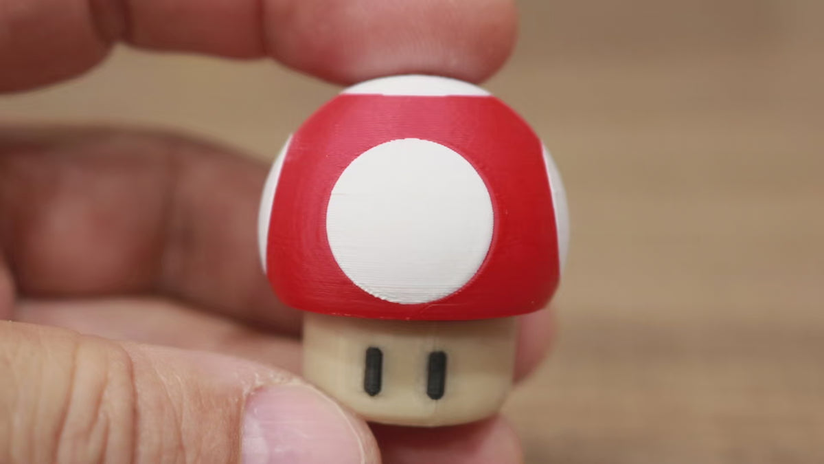 3D Printed Mushroom Fidget Clicker Keychain
