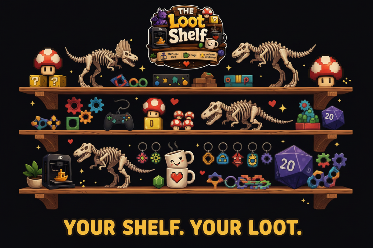 The Loot Shelf Hero Banner with Tagline